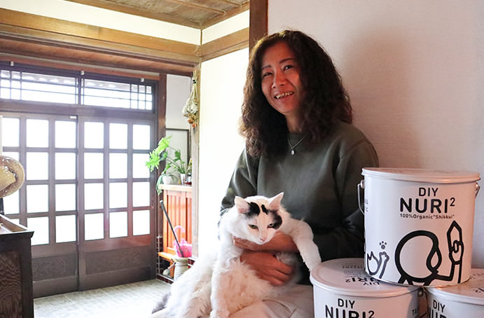 香春町笹原邸さまのDIY漆喰を使用した壁